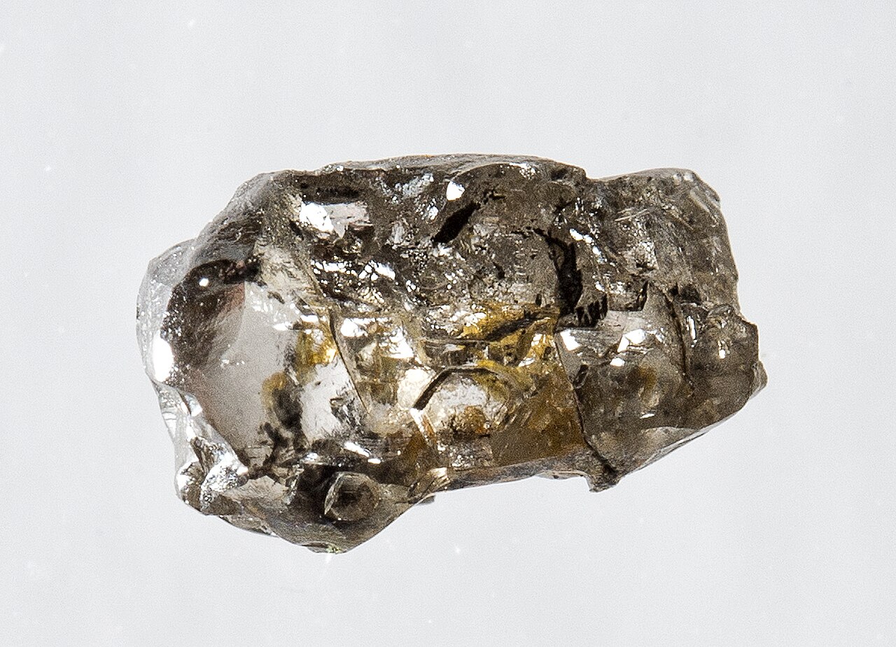 A rough diamond crystal.